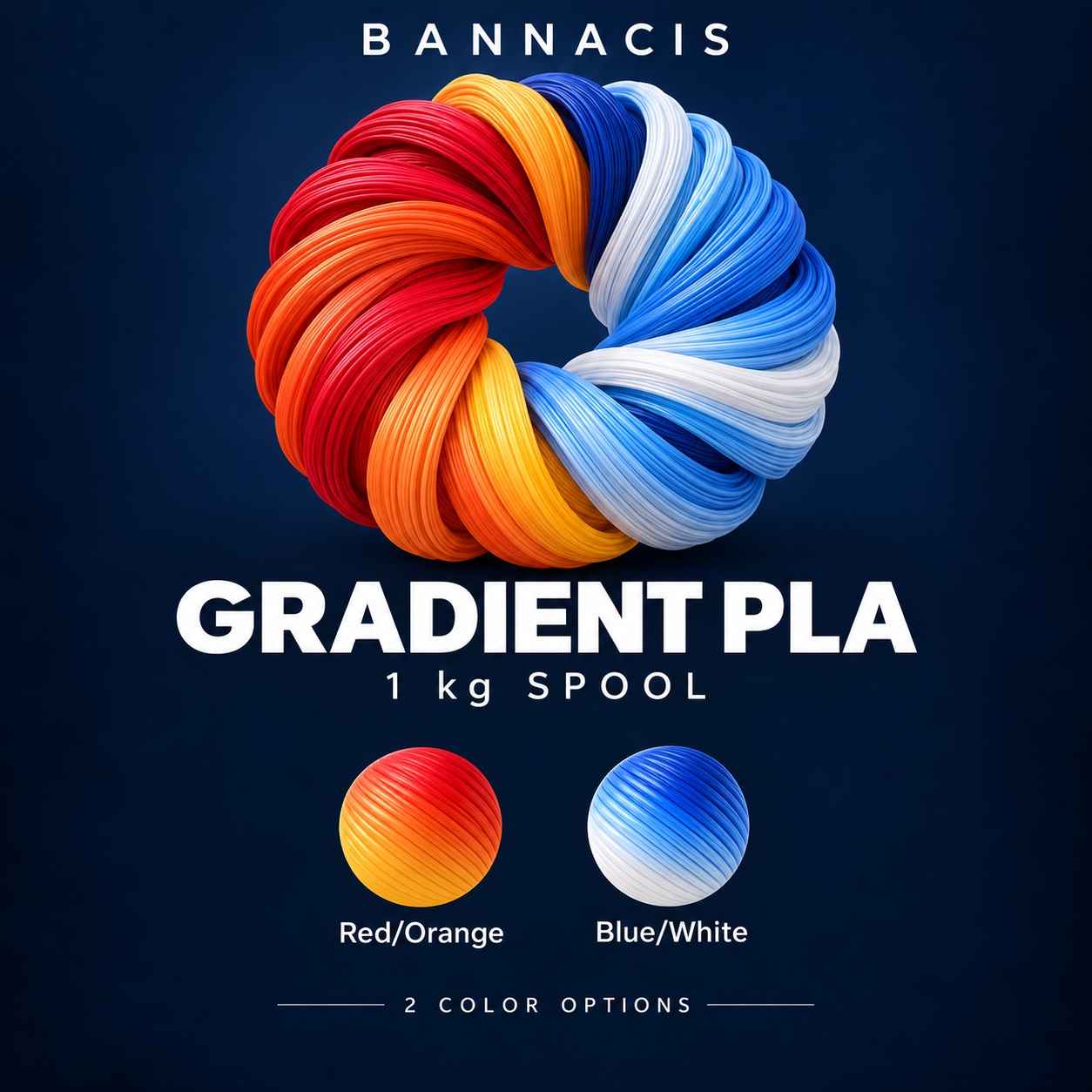 Bannacis Gradient PLA — 1 kg — Preorder