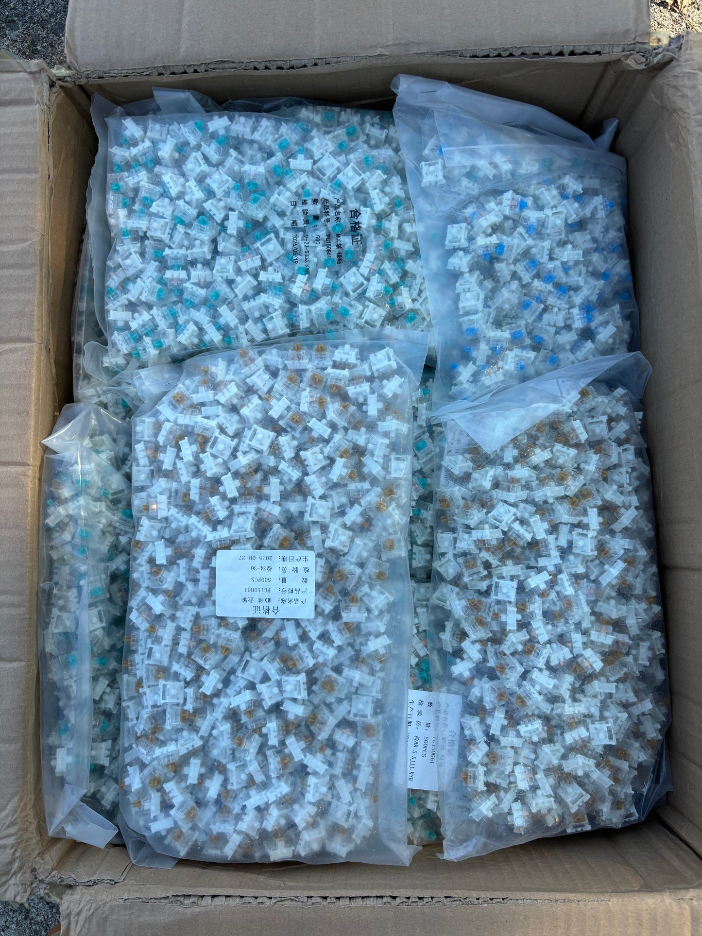 Mechanical Keyboard Switches / Clickers - 500-Piece Bags